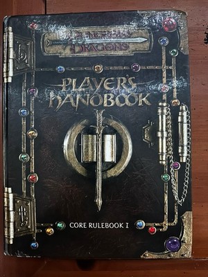 Wizards of the Coast D&D Player's Handbook Core Rulebook I 2000 w/ CD-ROM & Dice