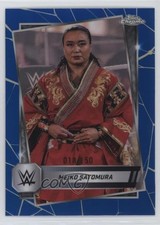 2025 Topps Chrome WWE Blue Refractor 18/150 Meiko Satomura #121 jc3