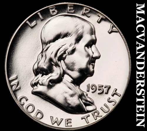 1957 Silver Franklin Half Dollar - Choice Gem Proof  Lustrous  #G7009