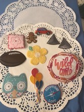 10 pcs lot flowers balloons new quality Iron on Patches Fashion Embroidered USA