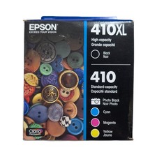 Cc8-N Epson 410XL Black & 410 Black Cyan Magenta Yellow Ink Cartridges - Exp ⬇️
