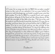 Fridge Magnet Psalms Chapter 95 English TEHILLIM Old Testament Holy Bible Torah