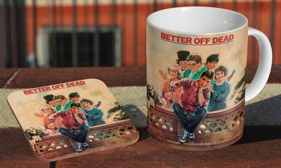 Better Off Dead 1985 Comedy - Keramik Kaffee-/Teetasse + passender Untersetzer