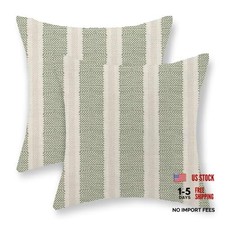 Pillow Covers 18 x 18 Inch Set of 2 18" x 18" Pack of 2 Sage Green Polka Dot
