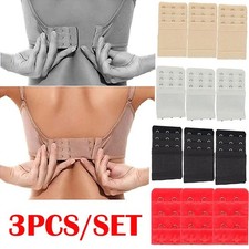 3Pcs Adjustable Bra Extender 2/3/4 Hooks with Elastic Underwear Strap Extension
