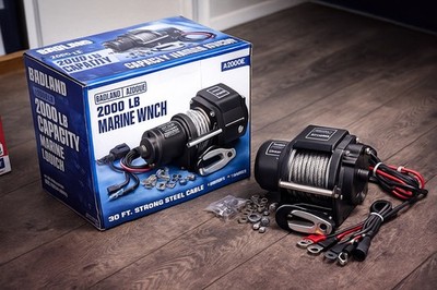 Vevor 2000 LB Electric Winch Kit   Heavy-Duty ATV/UTV Trailer Hoist New Open Box