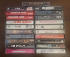 Lot of 20 1980s 90s Pop Rock Cassette Tapes Cher Rod Stewart U2 Janet Jackson