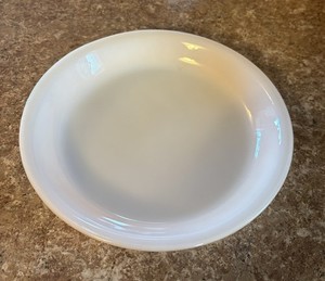  Fire King 9" Pie Plate - Peach Luster Ware Iridescent Glass 