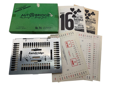Vintage Autobridge Deluxe Pocket Model No. PA Advanced Course Bridge Game /sheet