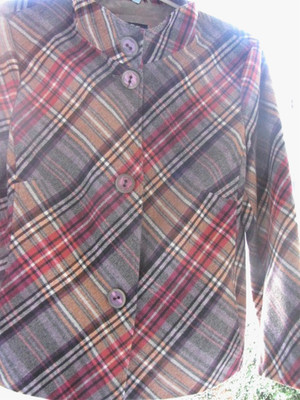 Jacket v bianca Gr. 38-40 karriert bunt tailliert wollmix