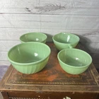 Fire King Swirl Green Mixing Bowl Jadeite Oven Ware 2 , 10 11  Made In USA