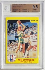 1986 Star Co. Basketball Court Kings #6 Tom Chambers BGS 9.5 Gem Mint