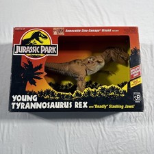 Vintage 90s Kenner Jurassic Park Young T-Rex W/ Deadly Slashing Jaws Toy W/ Box