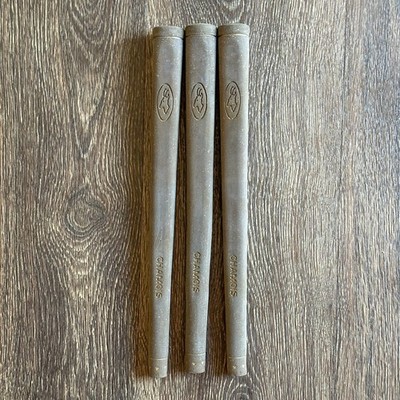 Vintage Avon Track-Line Chamois Brown Rubber Putter Golf Grips Set of 3