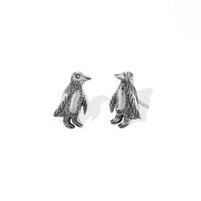 Jewelry Sterling Silver Penguin Stud Earrings