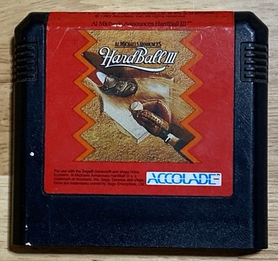 HardBall 3/III Sega Genesis Baseball Video Game Cart 16-Bit Retro Vintage  