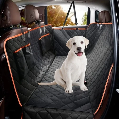Dog Car Seat Cover for Back Seat, Waterproof Seat Protector Scratchproof - Black