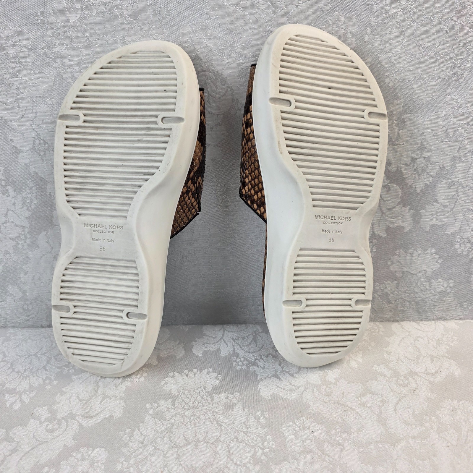 Michael Kors Genuine Python Slide Sandals Size 36… - image 5