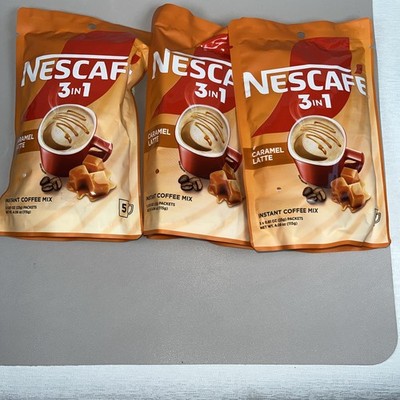 Nescafe instant coffee 3in1 CARAMEL -15 single portions-On The Go-FREE SHIP