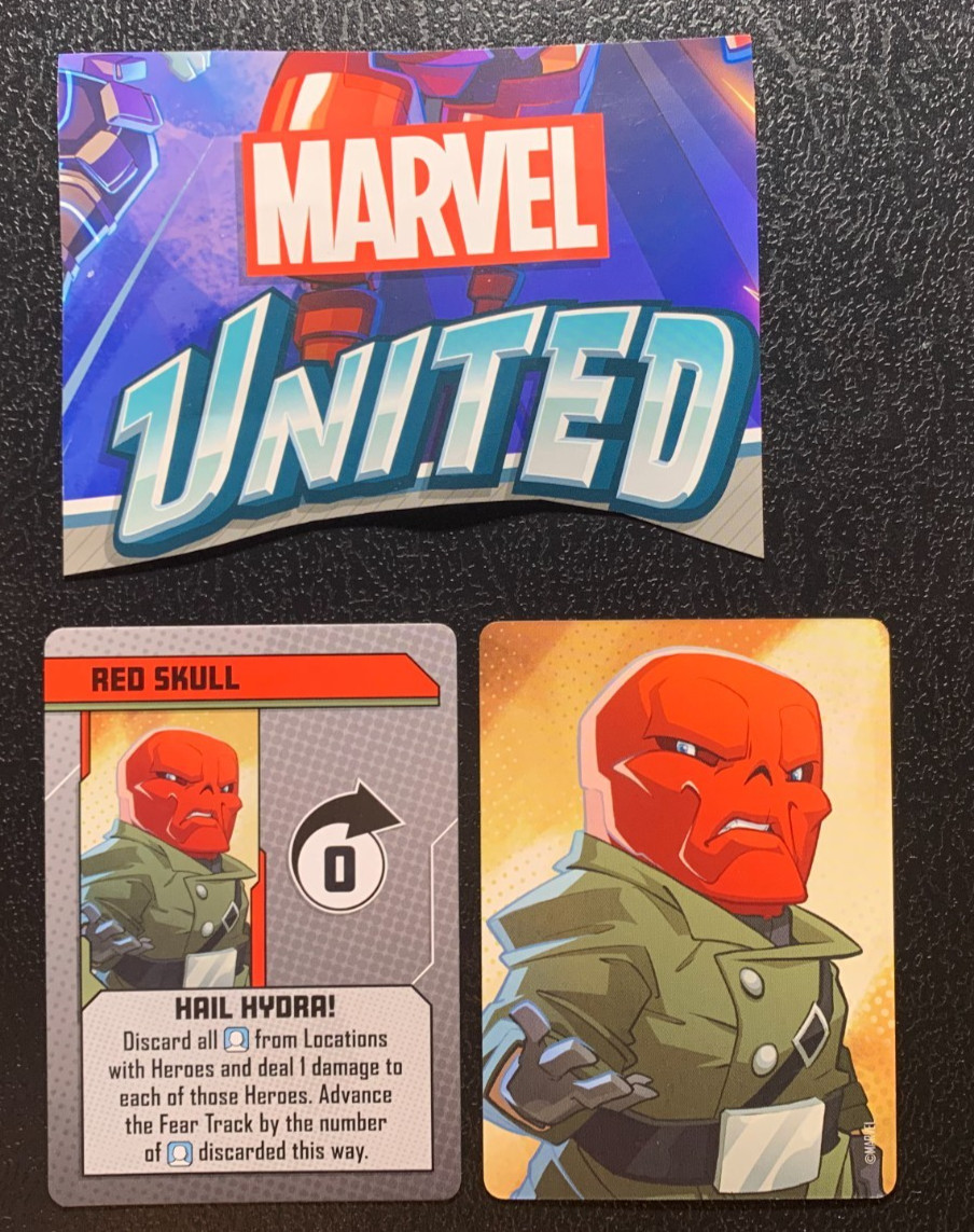 Marvel United  RED SKULL   Hail Hydra Card   SPIN MASTER GAMES  2020
