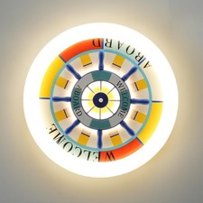 Nautical Style Ceiling Light Fixtures, Room Ceiling Light with Rudder Wood Sh...