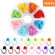 Colorful Locking Stitch Markers Set with Box   Crochet  Knitting Clip Hooks