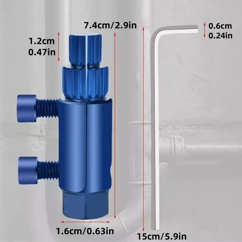 Pipe Thread Extractor compatible with wrenches due to its hexagonal design - Picture 15 of 15