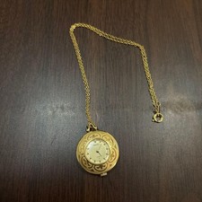 SEIKO pocket watch 17 jewels gold necklace