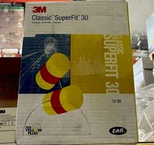 3M EAR #310-1009 Classic SuperFit 30-Uncorded Earplugs- 200PR/Box