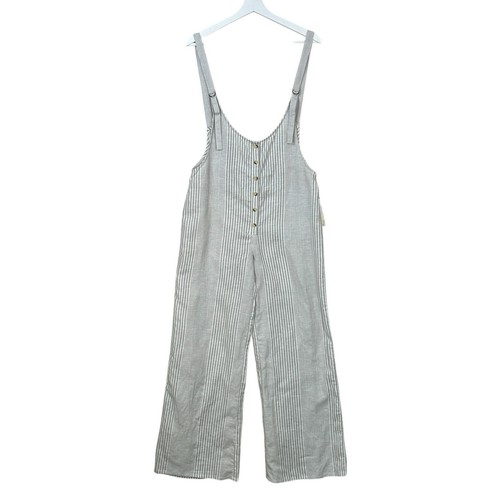 Revolve Amuse Society Fina Overalls Jumper Womens Sz Medium Linen Cotton Romper