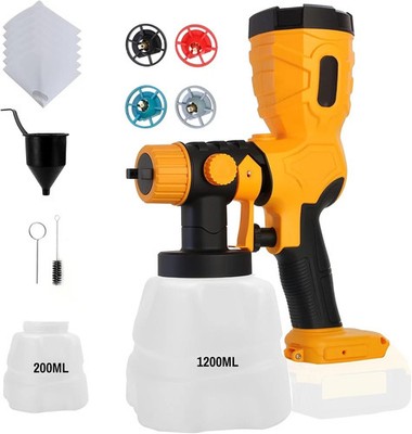 2025 Cordless Paint Sprayer for DEWALT 20V MAX Battery, HVLP Spray Paint Gun W/1