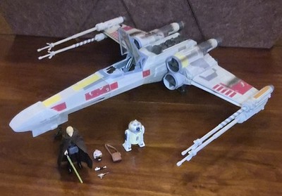 Star Wars 3.75'' Red 5's X-Wing Fighter  Trench Run + Jedi Luke And R2D2 Figures