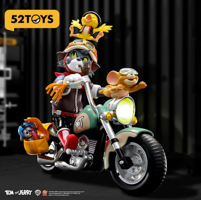 52TOYS TOM AND JERRY Vintage Classic Motorcycle 18cm 7'' Action Figure
