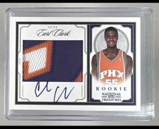 EARL CLARK 2009-10 National Treasures Platinum ROOKIE PATCH AUTO #d 1/5 RC