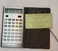Sharp EL-5805 vintage calculator in etui LCD 1977