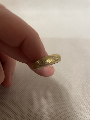 Risk Board Game - Lord of the Rings Replacement Part ONE RING Gold Ring - Picture 2 of 3