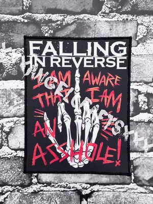 SMALL SEW ON PRINTED PATCH BATTLE JACKET ~ 10.5 x 13.5cm ~ FALLING IN REVERSE