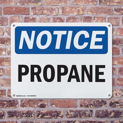 (Paquete de 2) Calcomanía de metal plástico para letrero de aviso de propano OSHA - Imagen 4 de 23