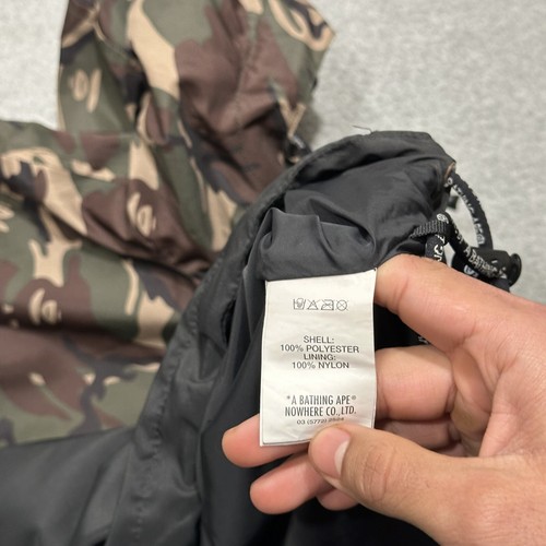 AAPE By BATHING APE Mens Green Anorak Parka Pullover Jacket Size S - Picture 7 of 18