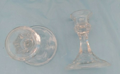 Vintage Viking Glass Crystal Candle Holders Made In The USA 4" Tall - Picture 3 of 5