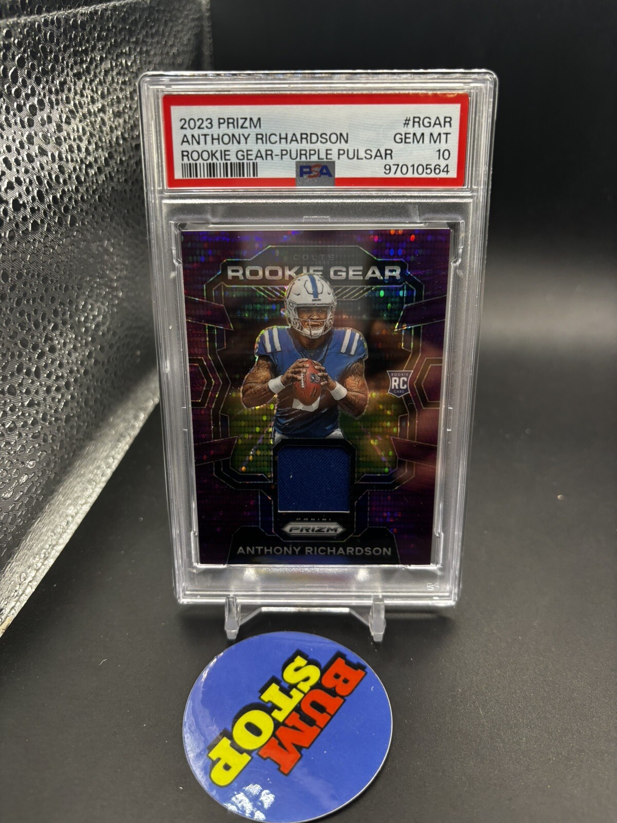 2023 Panini Prizm Anthony Richardson Purple Pulsar Rookie Gear PSA 10 COLTS