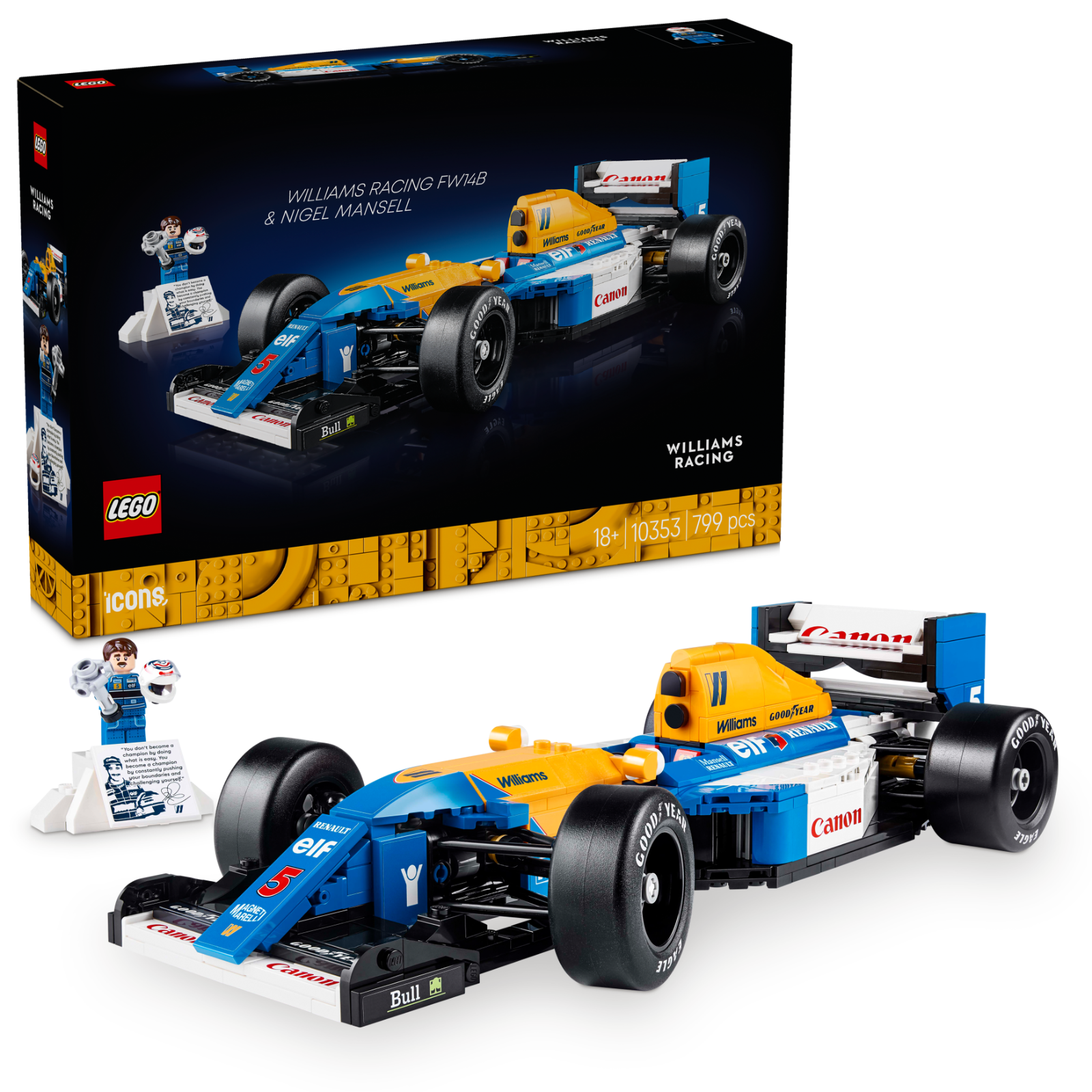 LEGO Icons 10353 Williams Racing FW14B mit Nigel Mansell - Image 4