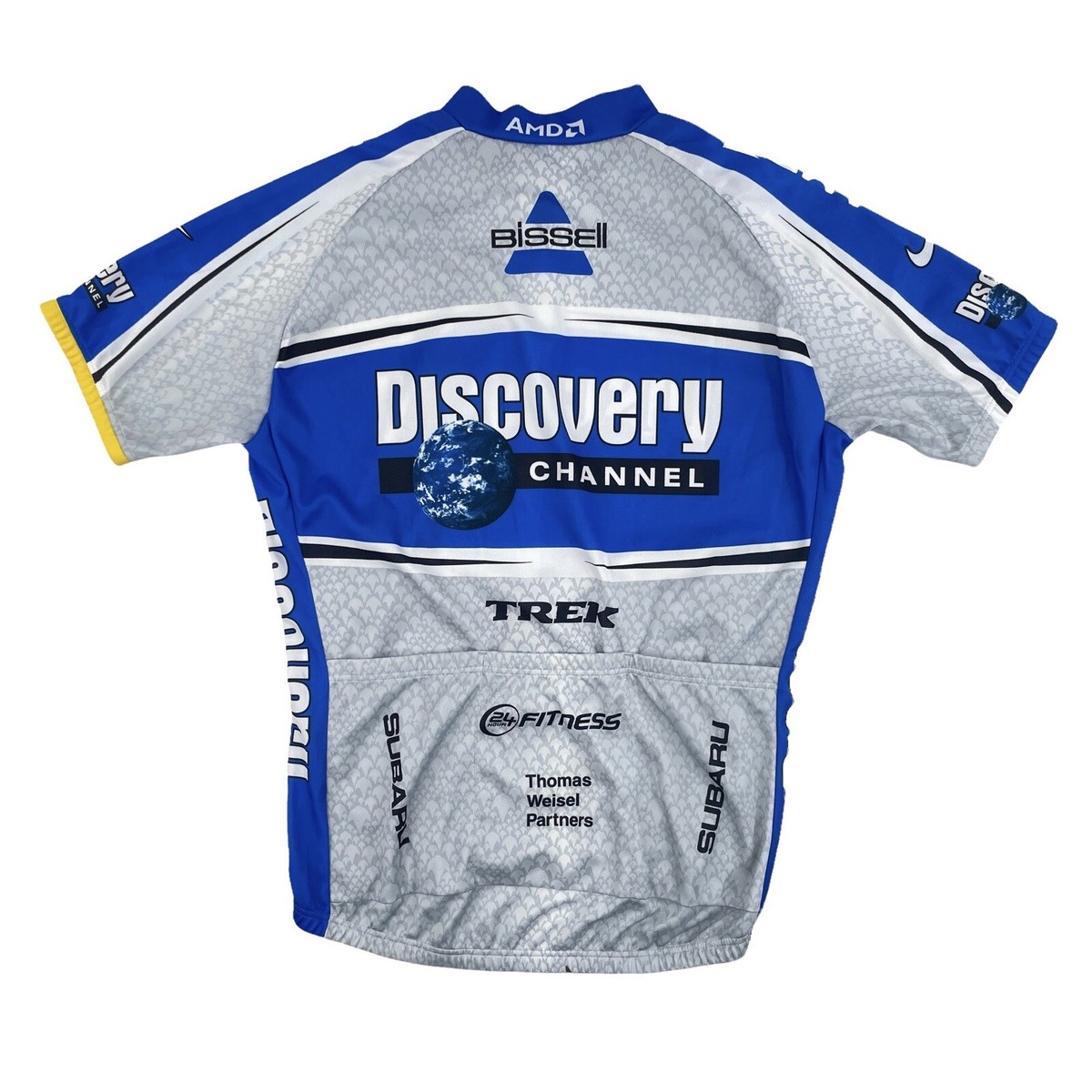 Nike Dri-fit TREK Discovery Channel 1/2 Zip Cycling Jersey Made In