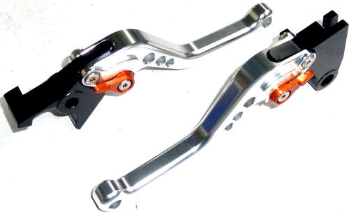 Kit Leve Frizione E Freno In Alluminio CNC Regolabili 6 Marce Per Triumph Tiger 800 (Road) 2011-2014 – Argento, 1 Paio