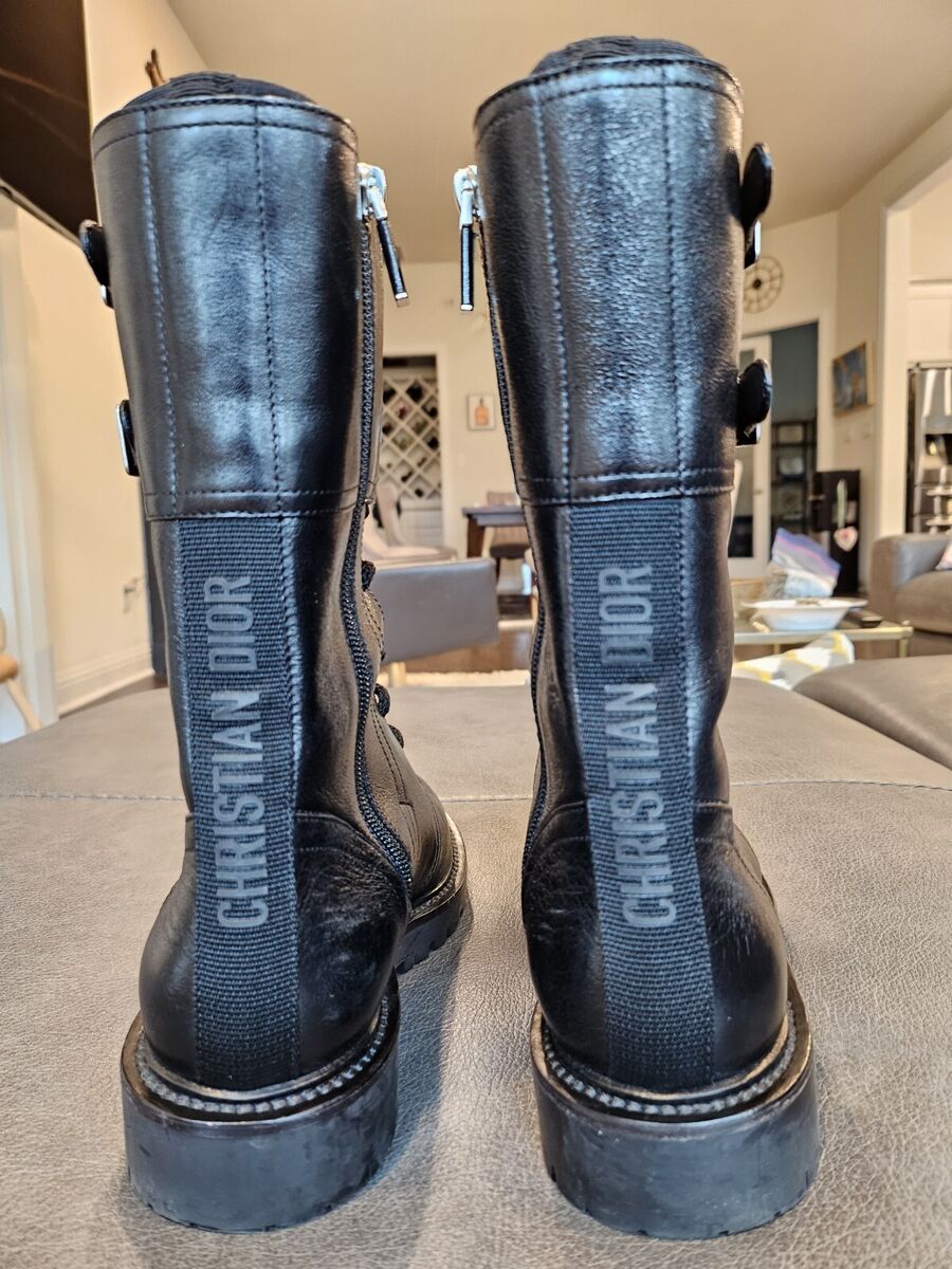 Dior Leather Combat Boots 36.5 | eBay Dior Leather Combat Boots 36.5 | eBay