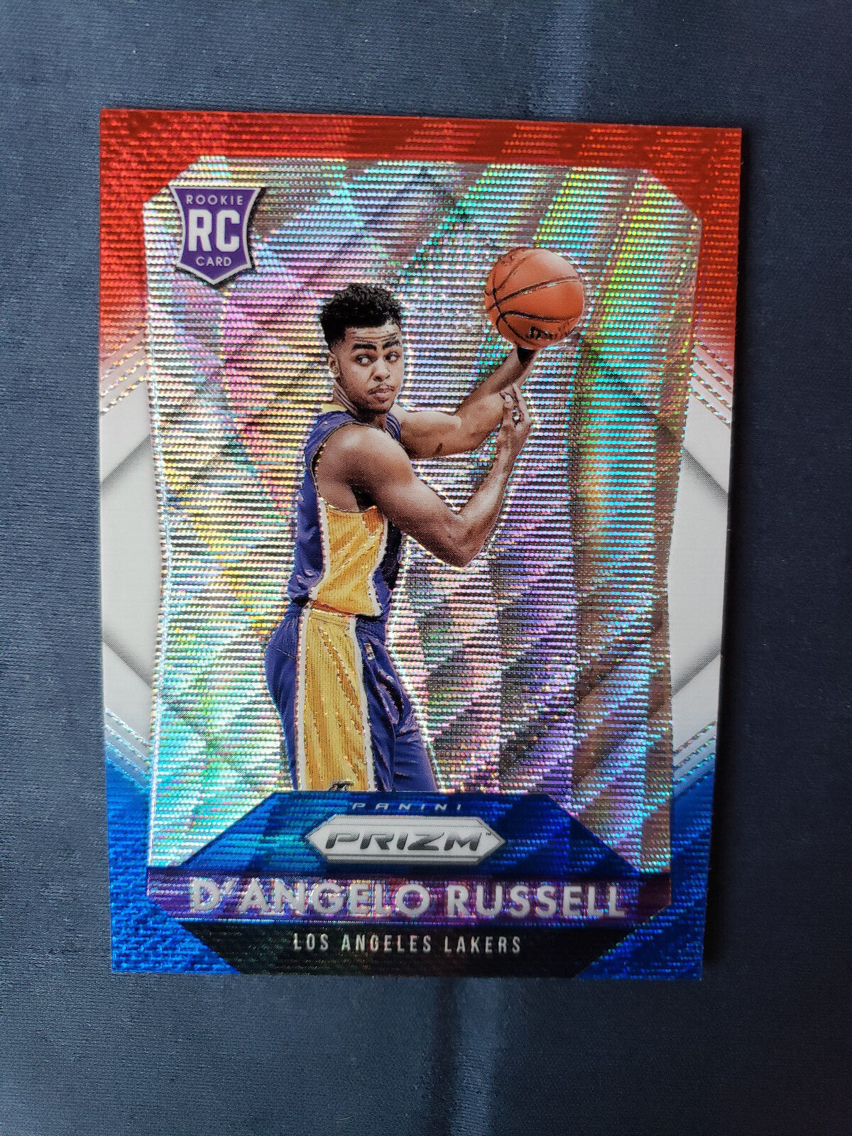 2015-16 D'Angelo Russell RC ROOKIE PANINI PRIZM #322 TIMBERWOLVES RED WHITE BLUE