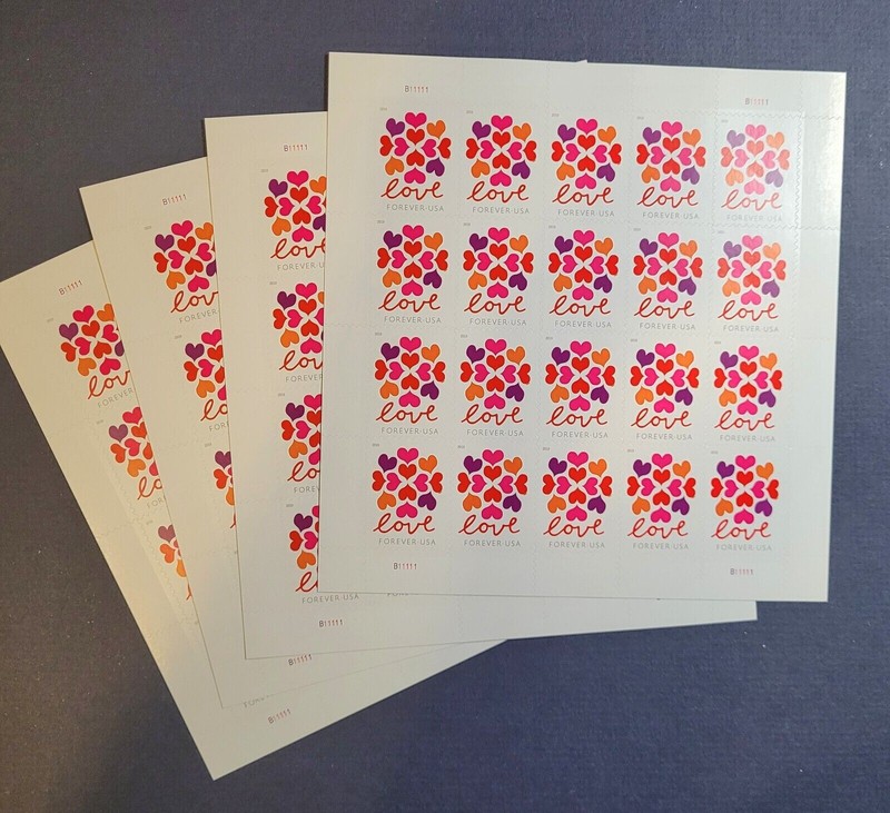 LOVE BLOSSOMS (HEARTS) WEDDING- 1 SHEET  OF   20