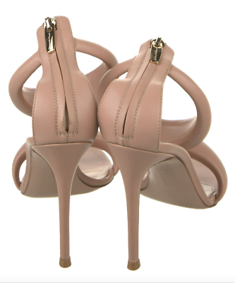$950 GIANVITO ROSSI Neutral Nude BIJOUX 38 Ankle Strap Shoes