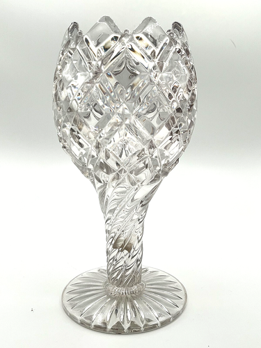 Antique EAPG O'hara's Crystal Vase 1890's 9" Tall