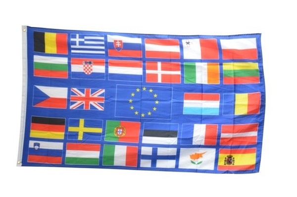 Fahne EuropäIsche Union Eu Mit 28 LäNder Flagge EuropäIsche Hissflagge 90X150Cm-image
